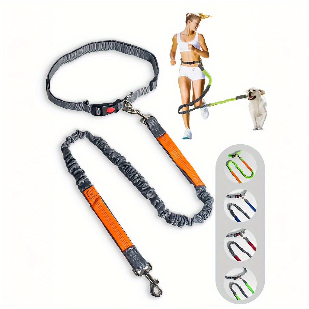 Bungee Dog Leash for Running – Hands-Free Stretch Running Rope for Outdoor Sports & Dog Walking, Multi-Functional Elastic Dog Lead with Shock Absorption, 5 Colors for Active Dog Owners