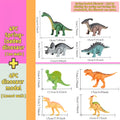Wind-Up Walking Dinosaur Toys Set 2/5/6/8/14pcs Jurassic Simulation Animals T-Rex Velociraptor Brontosaurus Mosasaur Auto-Walking Hand-Cranked Dino Figures Gift for Kids