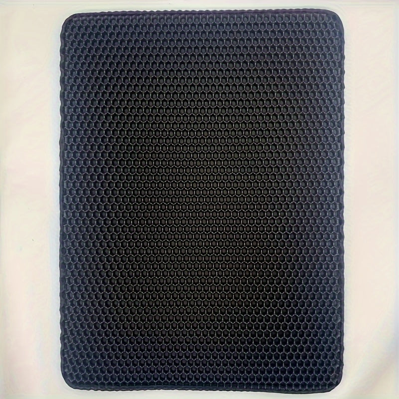 Cat Litter Mat Honeycomb Double Layer – Waterproof Urine-Proof Non-Slip Litter Trapping Mat for Cat Litter Box, Easy to Clean, Soft on Paws, Reduces Scatter & Waste, Perfect Gift for Cat Lovers