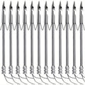 12-Pack Stainless Steel Fishing Slingshot Arrowheads – Detachable Bowfishing Arrow Tips, Slingshot Fishing Darts for Bow Fishing & Slingshot Shooting, Replacement Broadheads Fishing Accessories