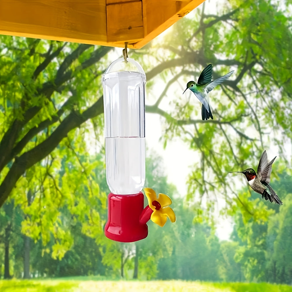 Hummingbird Feeder Outdoor Plastic Transparent Removable Hanging with Wire for Backyard Garden Patio – Easy Fill Nectar Feeder for Wild Birds Wildlife Watching 1pc