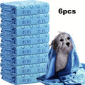 Dog Towels for Bathing Set of 6 - Quick-Dry Microfiber Dog Bath Towels, Super Absorbent Polyester Grooming Towel for Small Medium Large Breeds, Soft Pet Drying Towel Multi-Pack
