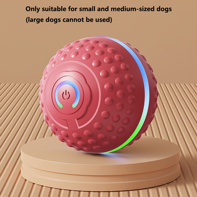 Automatic Bouncing Ball Dog Toy – USB Rechargeable Intelligent Self-Moving Jumping Ball for Small & Medium Dogs, Interactive Indoor Outdoor Pet Toy for Exercise & Play