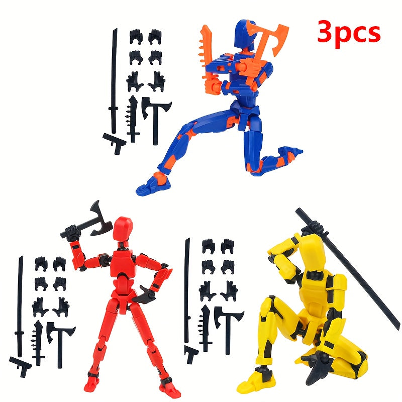 DUMMY 13 Articulated Action Doll 3D Printed Poseable Mannequin Figurine with Multiple Joints Adjustable Shapes Desktop Decoration Collector Toy Art Reference Doll 3 4 or 6 Pack CC BY 4.0 Licensed