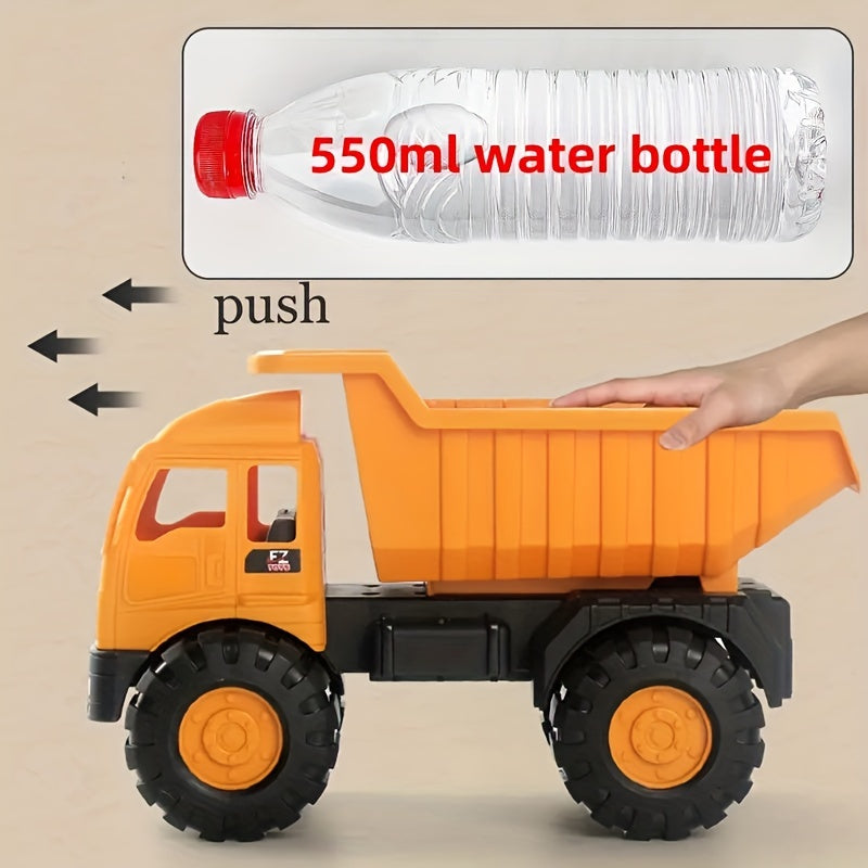 Large Engineering Truck Toy for Kids – Construction Vehicle Playset with Cement Mixer Truck & Dump Truck, Big Realistic Die-Cast Style Toy Cars, STEM Gift for Boys Toddlers Ages 3 4 5 6+