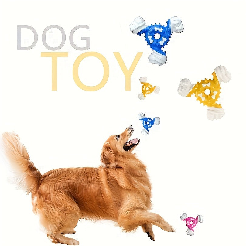 Nylon Dog Chew Toy for Teeth Cleaning - Bite-Resistant Triangular Bone Dental Chew Stick, Interactive Puzzle Toy for Small Medium Dogs, Durable Teeth Grinding Boredom Buster Pet Gift