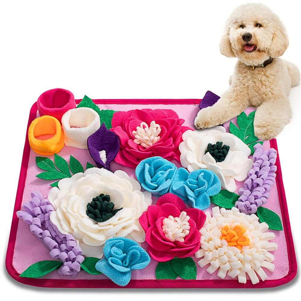 Snuffle Mat for Dogs - Slow Feeder Dog Puzzle Mat, Olfactory Training Nose Work Blanket, Anti-Choke Stress Relief Feeding Game Toy, Encourages Natural Foraging Instincts, Machine Washable