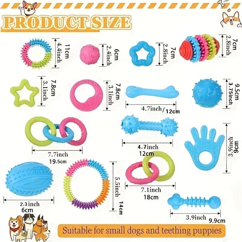6-Piece Dog Chew Toy Set - Bite-Resistant & Wear-Resistant Pet Suit Toys for Teeth Cleaning & Bonding, Interactive Dog Toys for Puppies & Adult Dogs, Random Assorted Styles