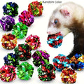 24 Pack Crinkle Balls for Cats Mylar Foil Cat Toy Balls Multicolor Shiny Crinkly Sound Indoor Cat Kitten Exercise Toy Set Lightweight Interactive Cat Toys