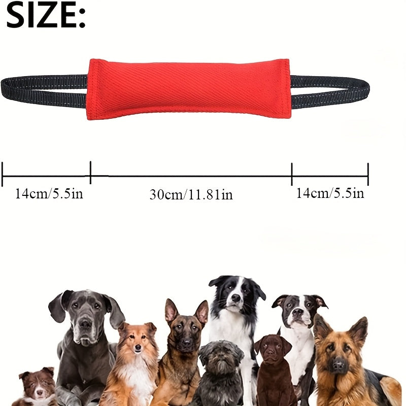 2-Pack Double-Handle Dog Tug-of-War Rope Toy Set – Ergonomic Interactive Chew Rope Toys for Small & Medium Dogs, Durable Teeth Cleaning Pull Toy for Bonding & Training, Black & Red