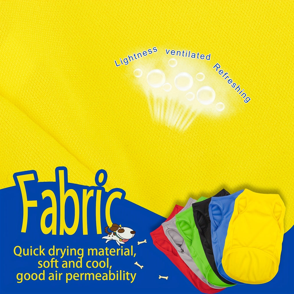 Dog T-Shirts for Small Dogs - Soft Colorful Pullover Puppy Summer Shirt, Lightweight Breathable Pet Clothes for Boy & Girl Dogs, Casual Everyday Dog Outfit Apparel for Warm Weather