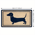 Diatomaceous Earth Dog Feeding Mat with Dachshund Silhouette – Splash-Proof Non-Slip Pet Bowl Mat, Fast-Drying & Easy to Clean, Indoor Dog Food Mat – Perfect Gift for Dog Lovers, 4 Sizes Available