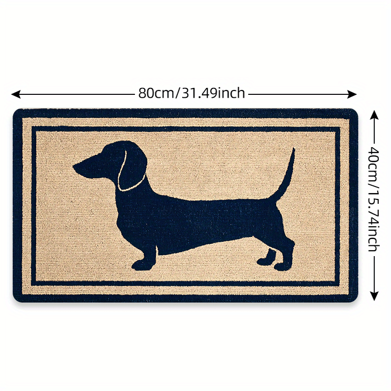 Diatomaceous Earth Dog Feeding Mat with Dachshund Silhouette – Splash-Proof Non-Slip Pet Bowl Mat, Fast-Drying & Easy to Clean, Indoor Dog Food Mat – Perfect Gift for Dog Lovers, 4 Sizes Available