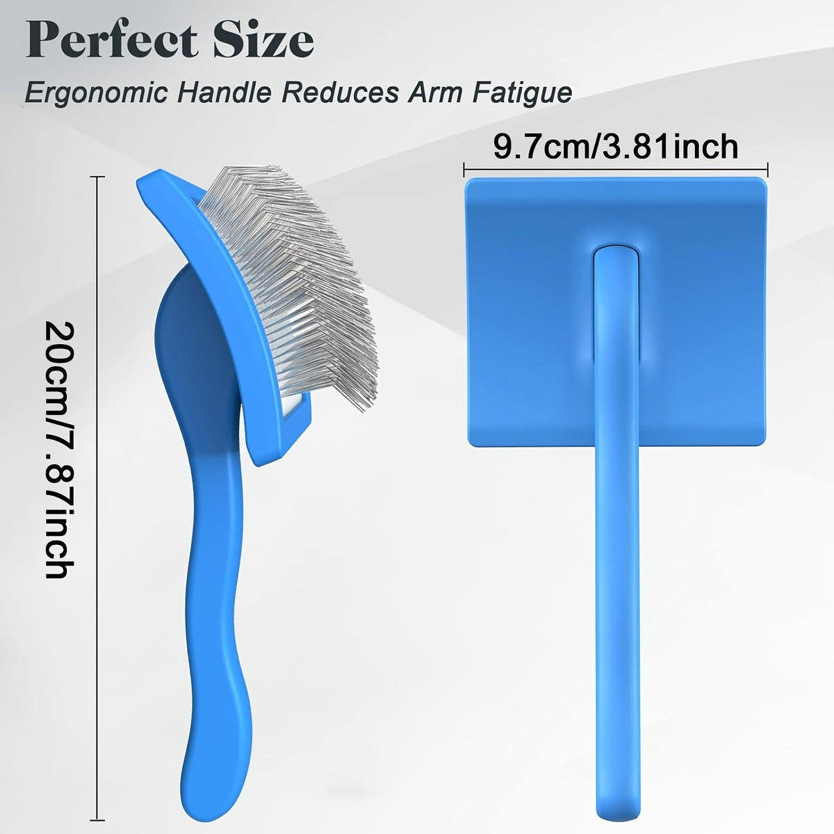 Stainless Steel Dog Grooming Brush 2 Pack - Extra Long Pins Professional Pet Brush for Golden Retriever Poodle Labrador Long Hair Dogs - Detangling Dematting Comb for Knots Tangles & Fur Balls