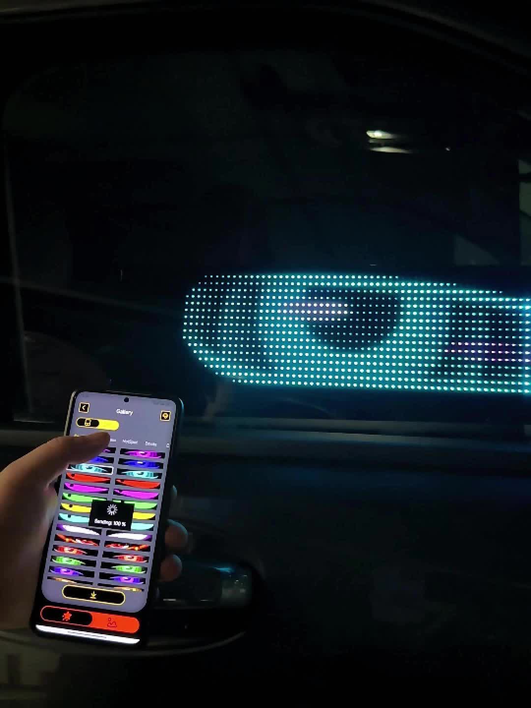 Flexible LED Dot Matrix Display Panel 16x96 – Programmable RGB Scrolling Sign with App & Remote Control, USB Powered, DIY Animated Lighting for Shop, Store, Hotel, Car, Home Decor