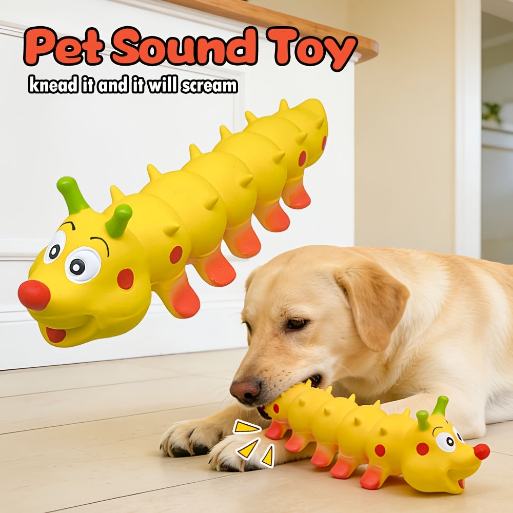 Latex Squeaky Dog Chew Toy for Medium Breed Dogs – Teeth Cleaning Squeaky Sound Pet Toy – Durable Non-Toxic Latex Dog Toy for Biting, Play & Dental Health, No Battery Required
