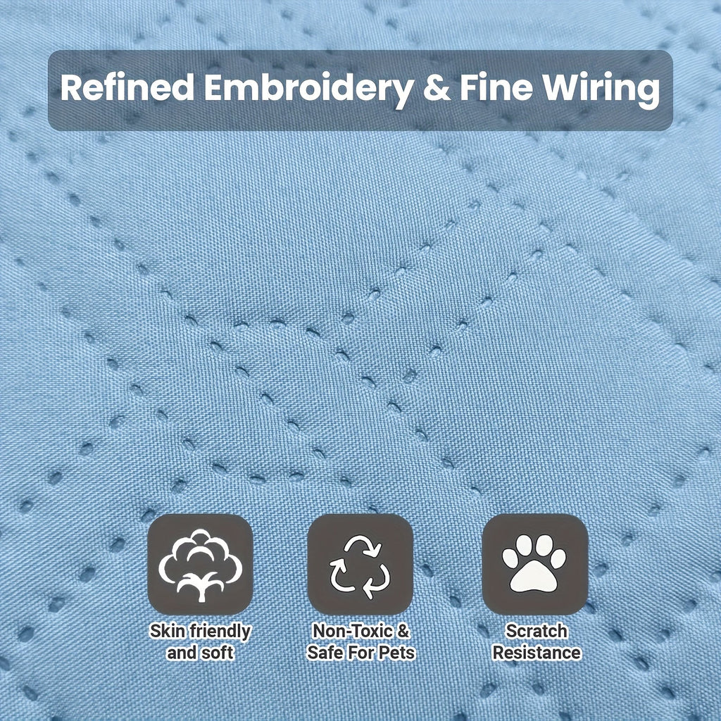Pet Cooling Mat - Ultra-Soft Sweat-Absorbent Surface, Instant Cooling All-Day Comfort, 5 Sizes for Small Medium Large Cats & Dogs, Durable & Portable, All-Season Use