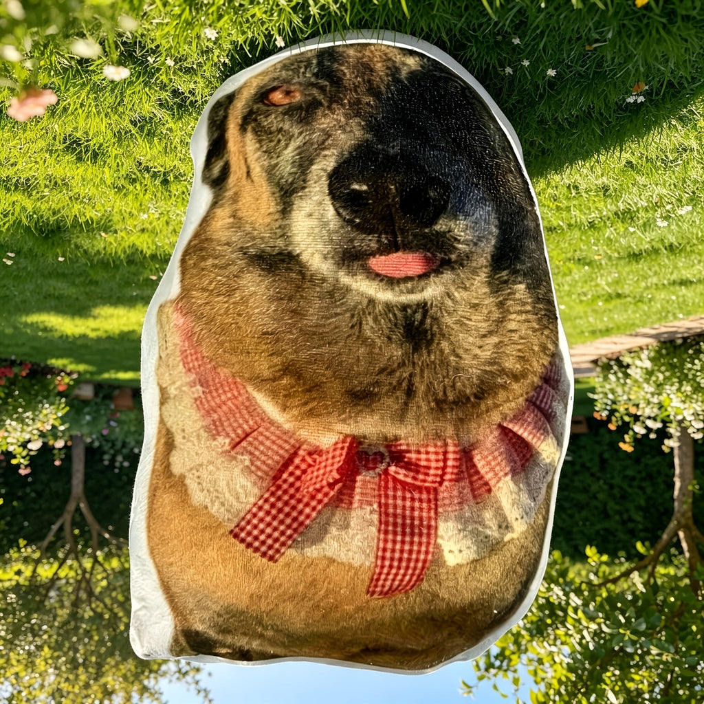 Custom Pet Pillow 3D Printed from Photo - Personalized Shaped Hug Pillow with Your Pet's Face, Soft Plush Stuffed Pillow for Dog & Cat Lovers, Birthday Anniversary & Memorial Gift, 2 Sizes (10"/16")