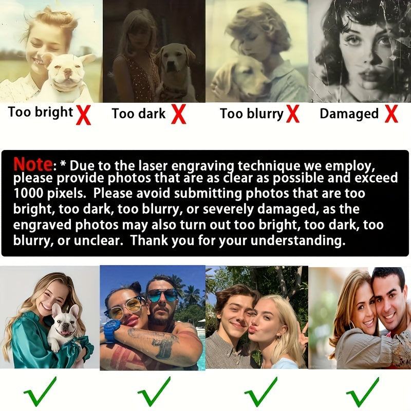 Custom Laser Engraved Dog Memorial Ring – Personalized Pet Photo Tribute Stainless Steel Square Band, Unisex Sizes 7–12, Black Finish Memorial Friendship Jewelry for Men & Women