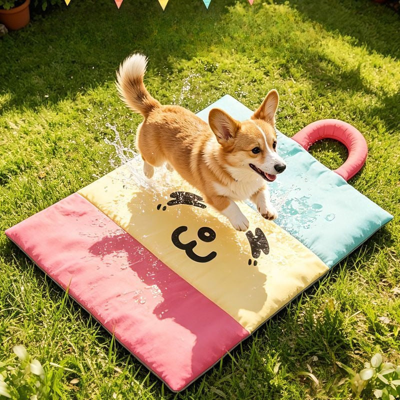 Double-Sided Tri-Fold Dog & Cat Mat – All-Season Foldable Bite-Resistant Pet Bed Mat, Reversible Cooling & Warm Nest Pad for Dogs & Cats, Multiple Size Options for Crate Floor Home Use