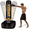 70-Inch Freestanding Punching Bag with Stand – Heavy Duty MMA Kickboxing Karate Training Bag for Adults Men & Women Beginners, Home Gym Boxing Equipment, Black Yellow