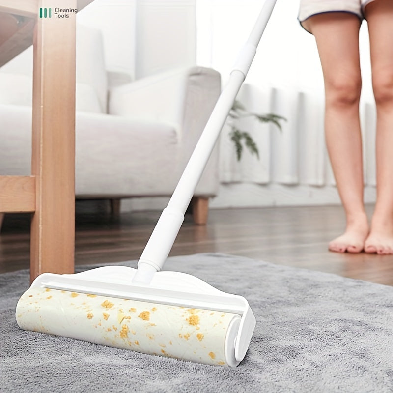 Pet Hair Removal Roller with 49" Adjustable Long Handle - Tear-Off Lint Roller for Dog & Cat Hair on Sofa, Carpet & Floors - Long Handle Pet Hair Remover with Refill Rolls