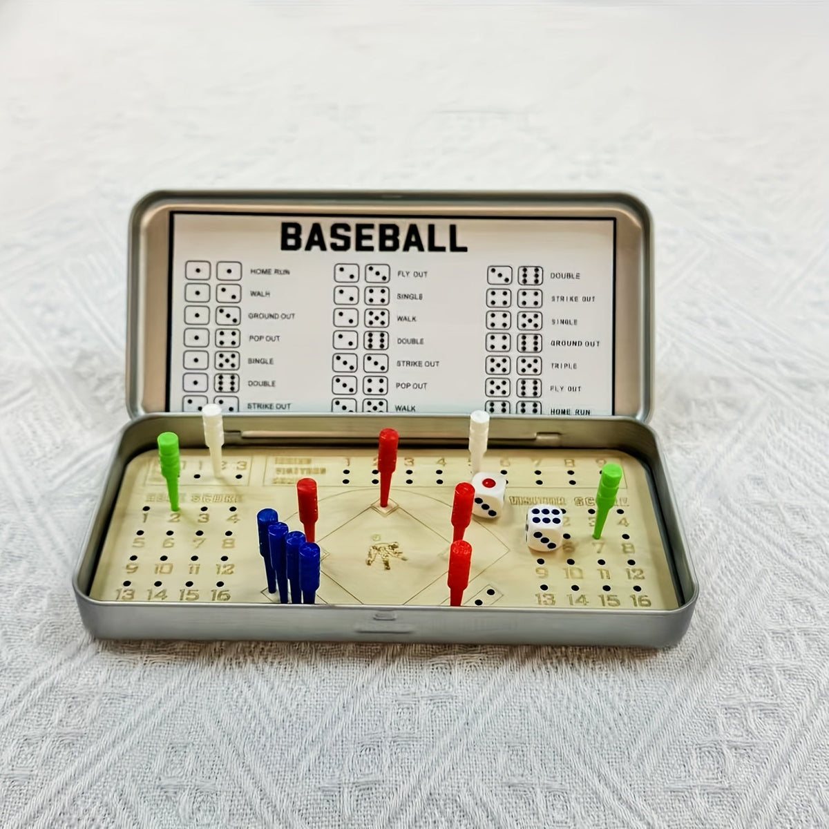 Sports Travel Board Game Set – Portable Wooden Finger Joint Dice Game for Football, Baseball & Softball, Fun Tabletop Game for Family Game Night, Parties & Gatherings, Gift for Sports Fans Kids Adults