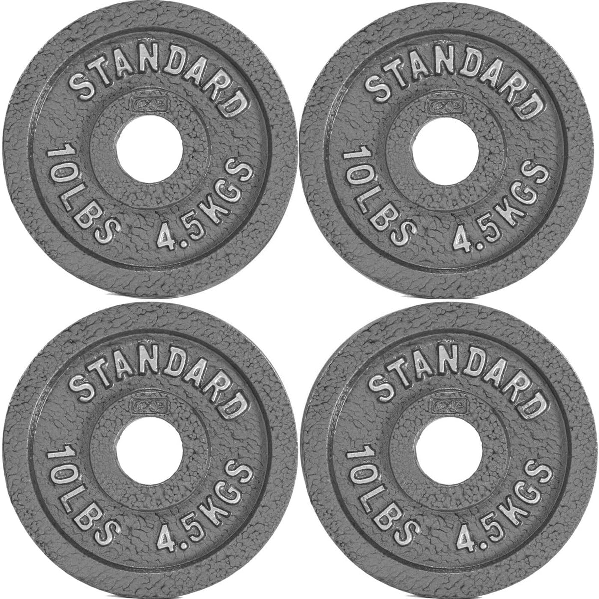 Cast Iron Weight Plates 2-Inch Solid Baked Enamel Finish for Strength Training Weightlifting Bodybuilding Powerlifting Home Gym Barbell 2.5 5 10 25 35 45 100LB