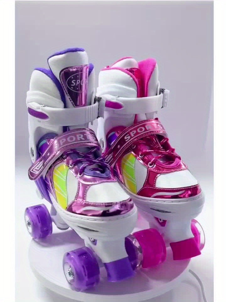 Kids Adjustable Roller Skates 3 Fit Levels Breathable Mesh Beginner Children Roller Skates 6 Colors Small Medium Large Little Kid Big Kid Youth Sizes Boys Girls Outdoor Indoor Skating