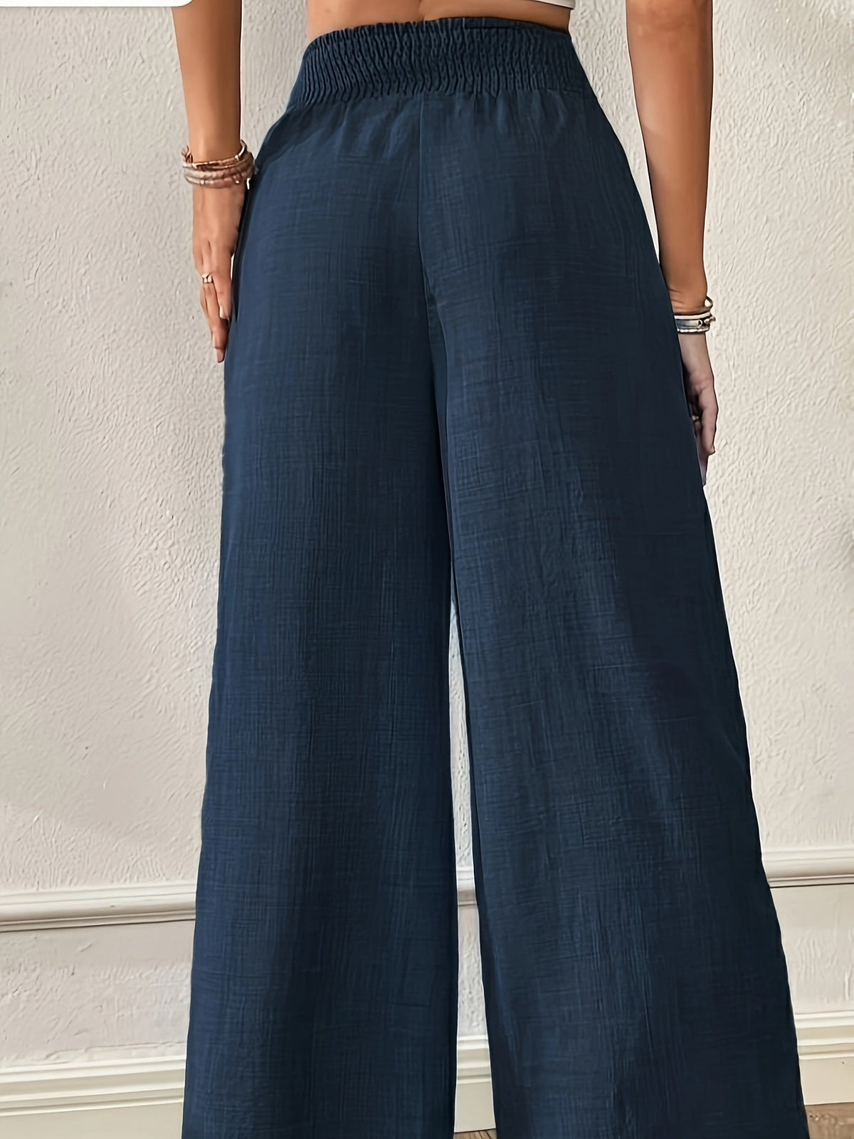 Women's Wide Leg Pants Casual Solid Color Loose Fit Woven Trousers Versatile Trendy Bottoms S M L XL XXL Camel Black Deep Red Coffee