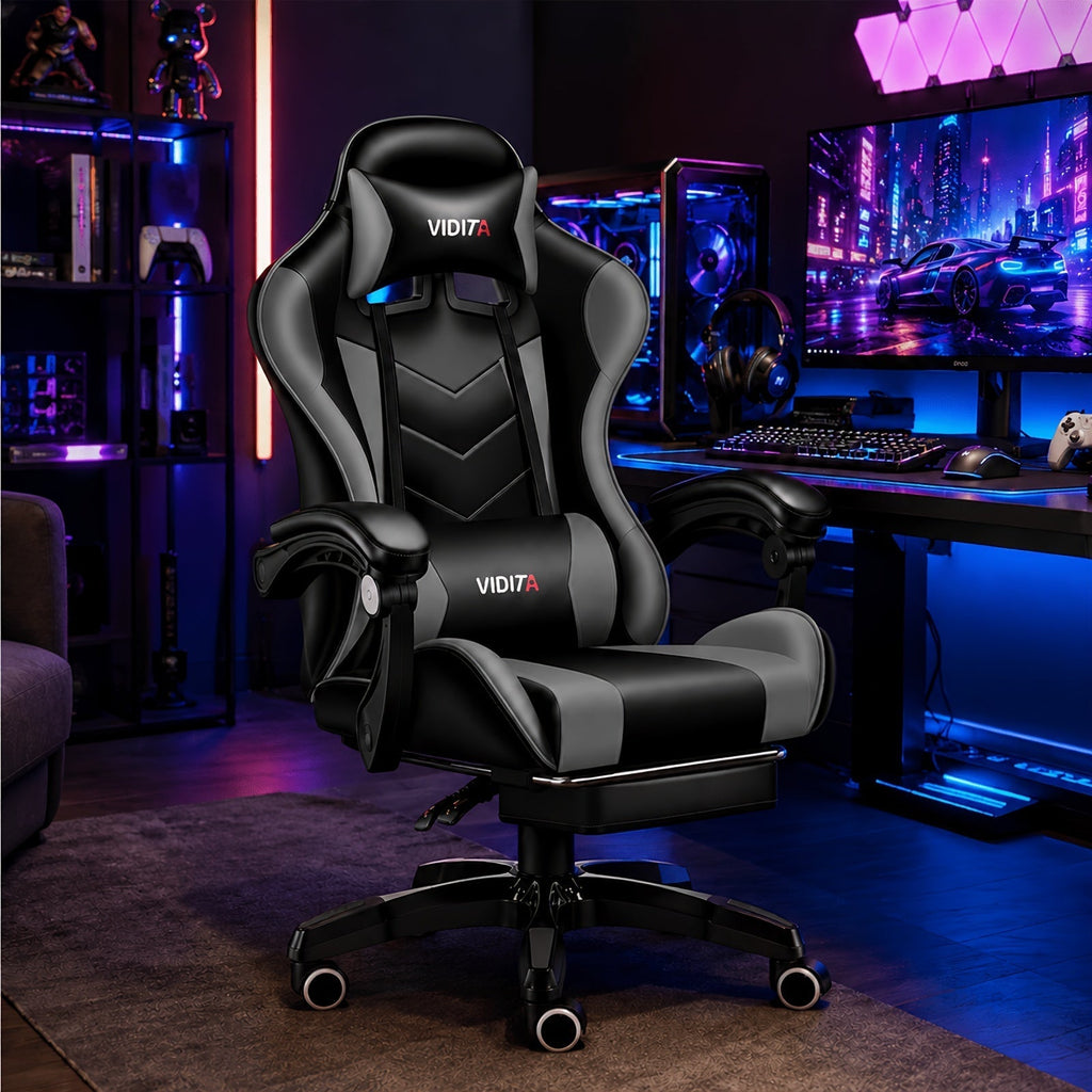 Ergonomic Gaming Chair Racing Style with Lumbar Support High Back Adjustable Office Chair for Adults Teens PC Computer Desk Chair Recliner