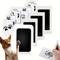 Pet Paw Print Ink Mat Kit 8pcs (4 Boxes) – Quick-Dry Black Ink Paw Print Keepsake for Cats & Dogs, Easy Clean Memorial Craft, Christmas Gift for Pet Owners