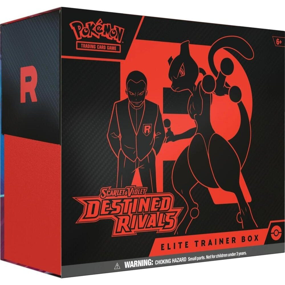Pokemon TCG Scarlet & Violet Destined Rivals Elite Trainer Box – 9 Booster Packs, 65 Card Sleeves, Factory Sealed English ETB, Ideal Gift for Pokemon Collectors & Competitive Players