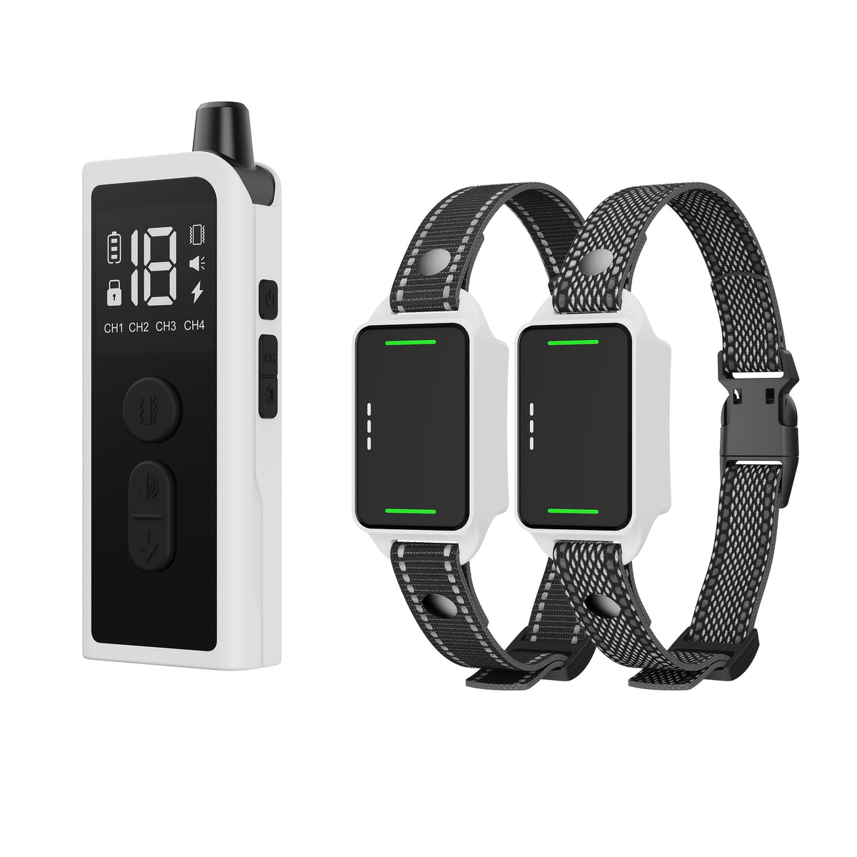 Dog Training Collar with Remote – Rechargeable E-Collar with Shock Vibration Buzz Modes, 2.4G Wireless Remote, USB Charging, Safe & Effective Pet Trainer for Small Medium Large Dogs, 1pc & 2pc