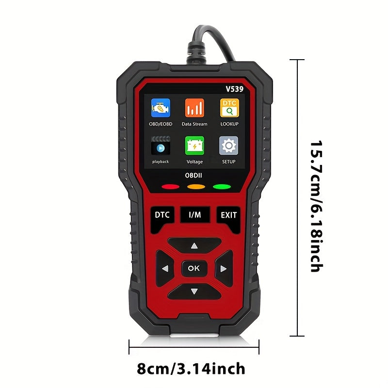 Advanced OBD2 Scanner Automotive Diagnostic Tool Faster Processing Chip Read Clear Engine Codes Live Data Freeze Frame Supports 10 Languages All OBD2 Cars 1996+