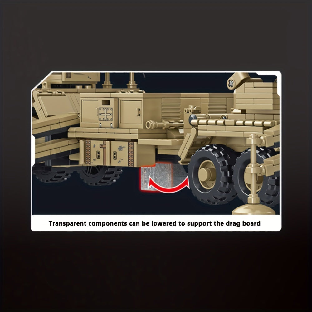 2566pcs Missile Launcher Truck Building Block Set - Military Vehicle Model Bricks Kit for Adults, Collectible Army Display Toy, STEM Hobby Gift for Men & Teens | 628014 Brick Construction Set