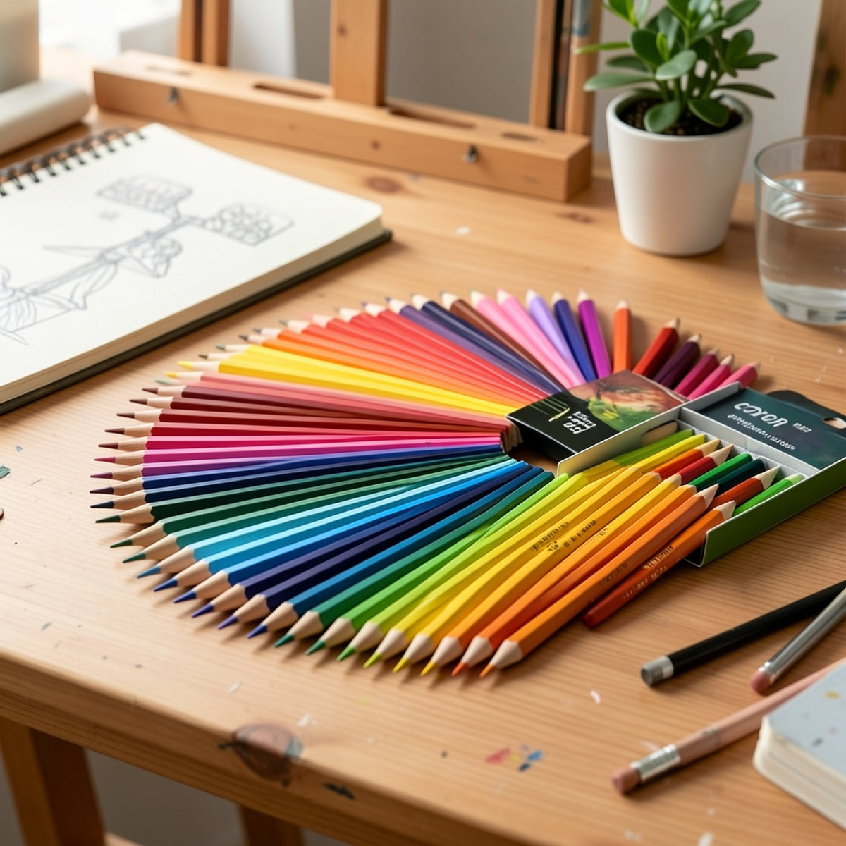 36 Oil-Based Colored Pencils Set Soft Core Vibrant Colors for Artists Adults Beginners Sketching Illustration Blending Shading Picture Books Drawing Supplies