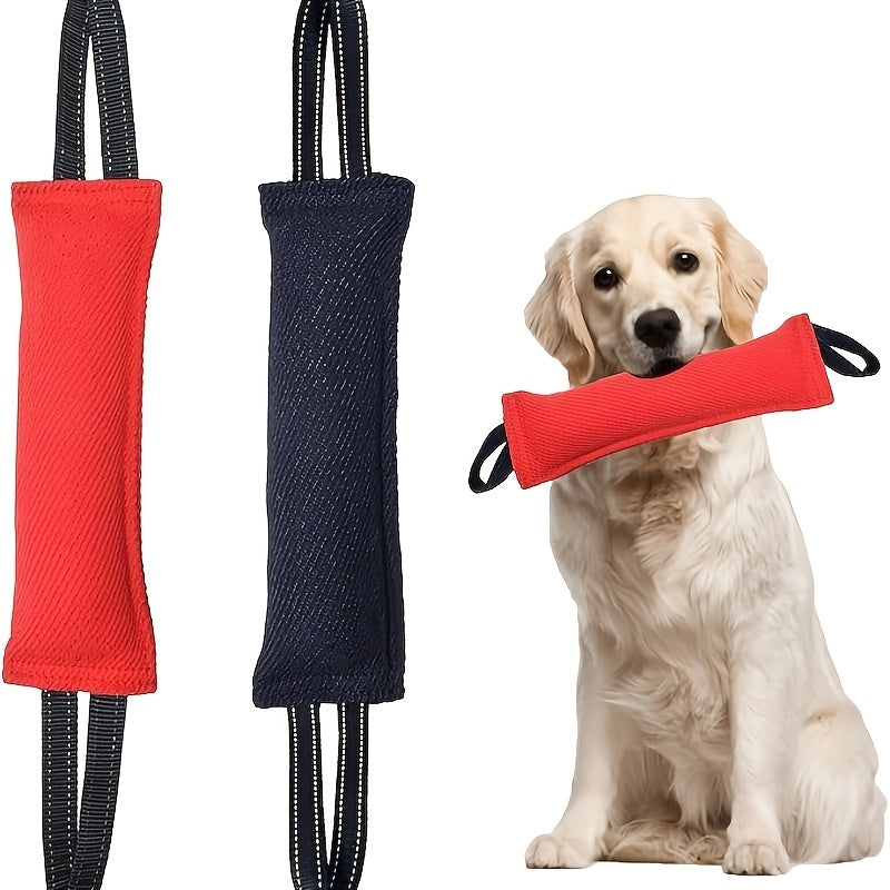 2-Pack Double-Handle Dog Tug-of-War Rope Toy Set – Ergonomic Interactive Chew Rope Toys for Small & Medium Dogs, Durable Teeth Cleaning Pull Toy for Bonding & Training, Black & Red