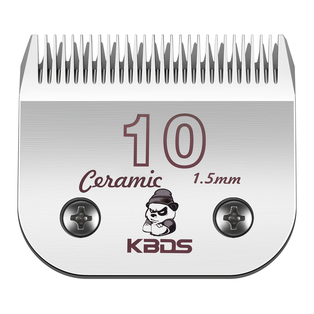 Detachable Ceramic Pet Clipper Blade #10 - High Carbon Steel, Compatible with Andis, Oster & A5 Clippers - Professional Dog Grooming Replacement Blade (1/16" / 1.5mm Cut)
