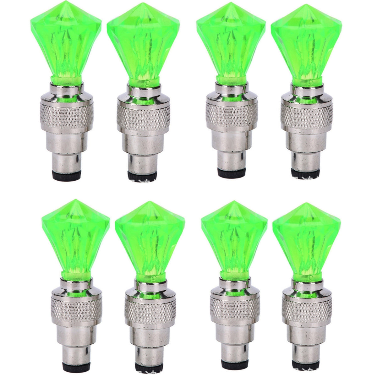 LED Tire Valve Stem Caps with Breathing Light & Running Horse Effect 4/8/16pcs Glow Wheel Valve Core Caps for Car Motorcycle Bike – Wind Fire Wheel Light UV & Explosion Proof – Green Red Blue Skeleton