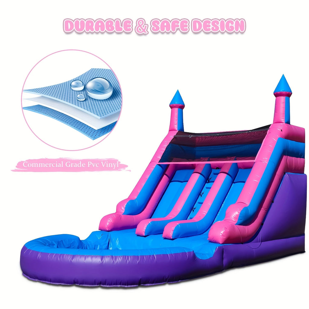 Inflatable Water Slide Bounce House 21x11x13.5FT with Splash Pool, Wet Dry Slide for Kids Backyard Outdoor Fun, Heavy-Duty Commercial Grade Bouncer with Built-In Slide - Perfect Summer Gift for Kids