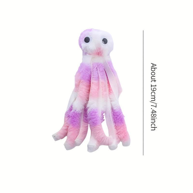 Cute Octopus Cat Toy – Bite-Resistant Plush Chew Toy for Cats & Kittens, Interactive Teeth Grinding Pet Toy for Indoor Play, Soft Stuffed Catnip-Style Toy