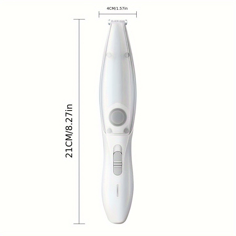 Wireless Pet Paw Trimmer with Vacuum Hair Collection - Strong Suction Auto-Collect Fur, USB Rechargeable Low Noise Paw Hair Clipper for Small & Large Dogs and Cats, No-Mess Grooming at Home