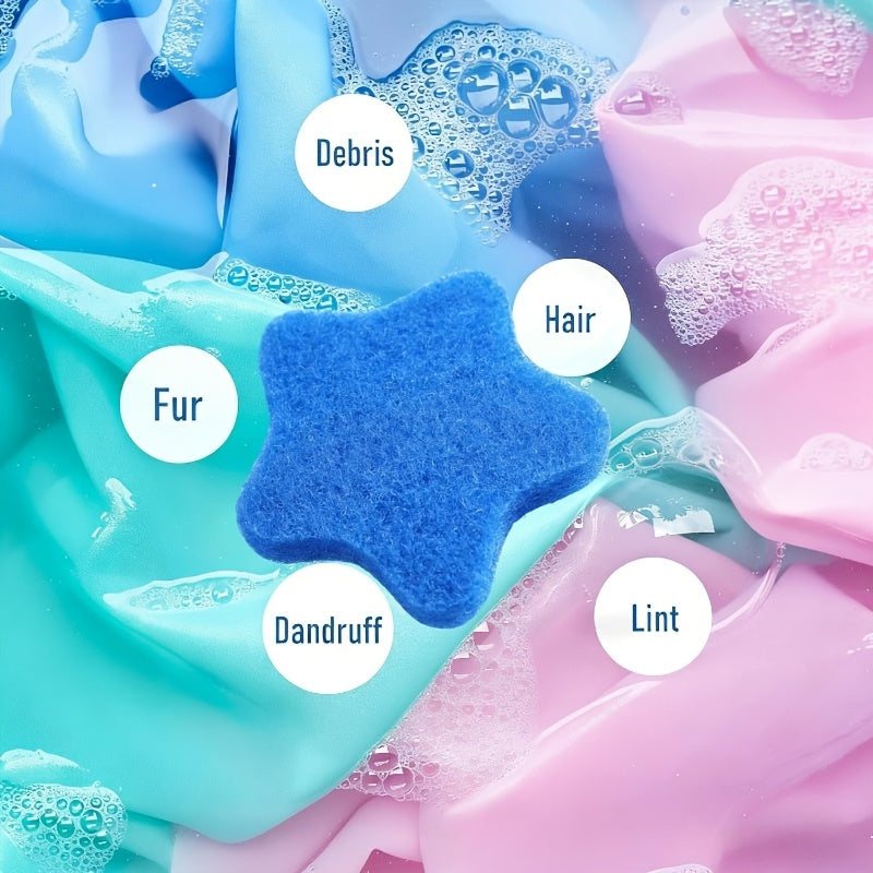 Pet Hair Remover for Laundry 6-Pack - Reusable Starfish-Shaped Washing Machine Filter Cleaner, Collects Pet Fur & Lint from Clothes in the Wash, Eco-Friendly Laundry Hair Catcher