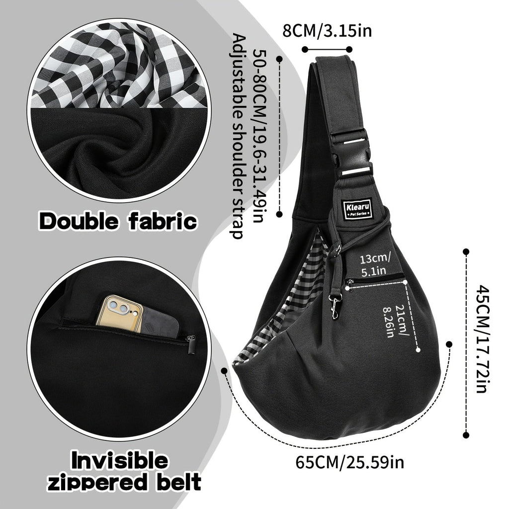 Pet Crossbody Shoulder Bag & Backpack for Small to Medium Dogs & Cats - Foldable Outdoor Travel Pet Carrier, Breathable Adjustable Strap, Up to 16lb/7.5kg, 12 Colors, Bonus Sticker Set Options