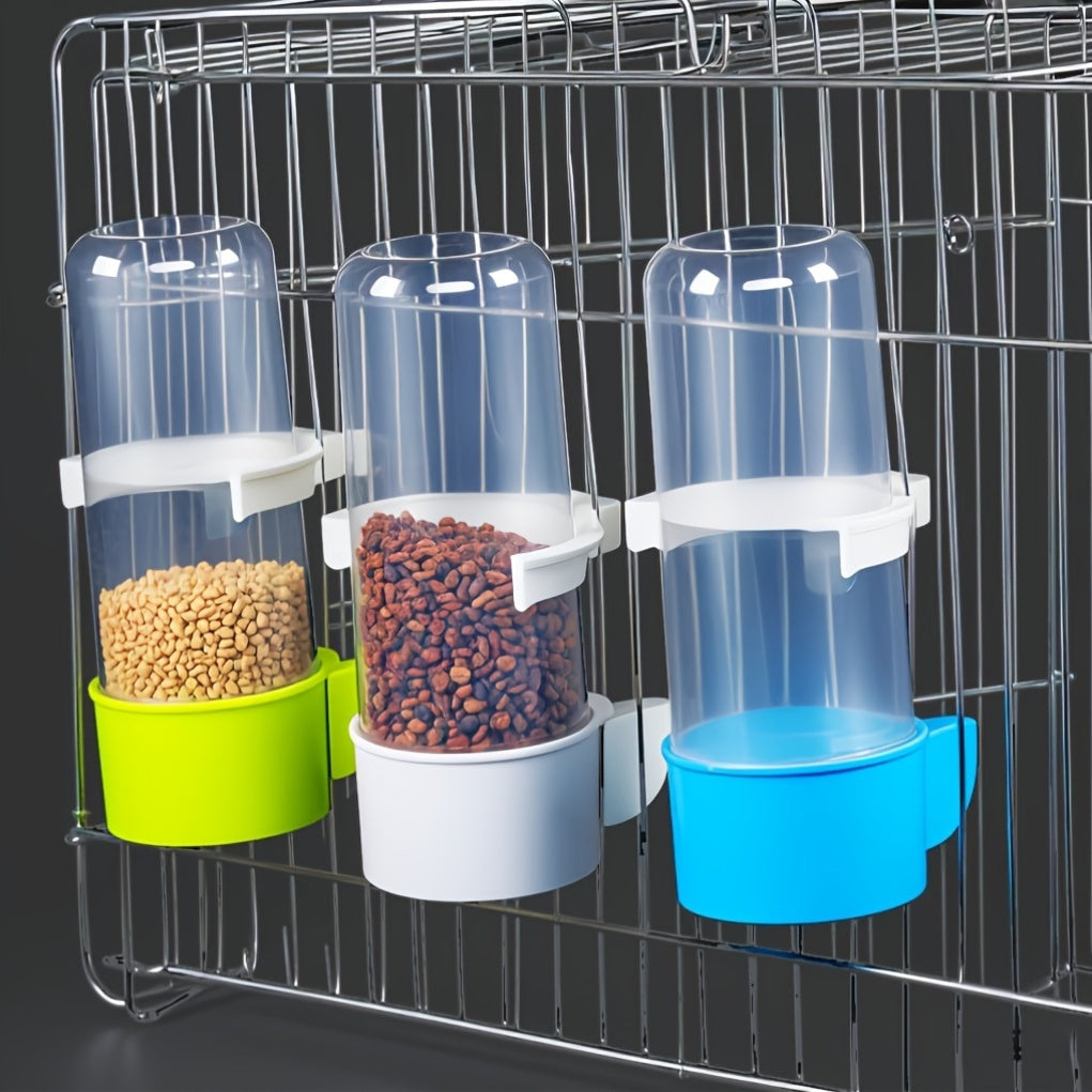 Automatic Bird Water Dispenser & Feeder Transparent PP Durable Bottle for Parrots Finches Cockatiels Budgies – No Battery Gravity-Fed Cage Waterer 2/4pcs