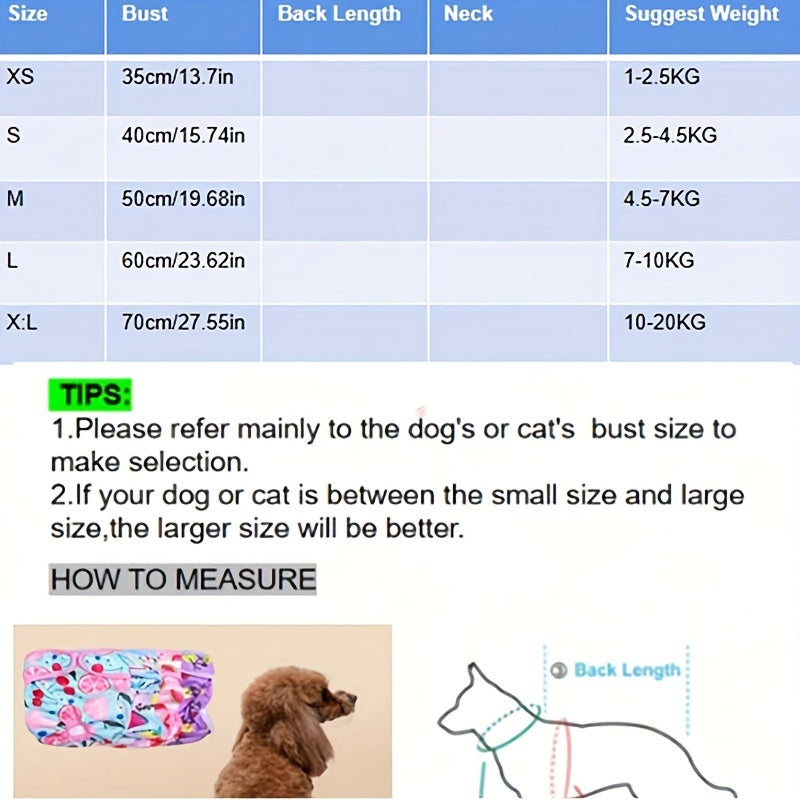Dog Physiological Pants Washable - Female Dog Menstrual Underwear & Reusable Pet Diaper Panties, Breathable Comfortable Fit for Small Medium Large Dogs, Cute Patterns XS-XL, Dog Heat Cycle & Incontinence Solution