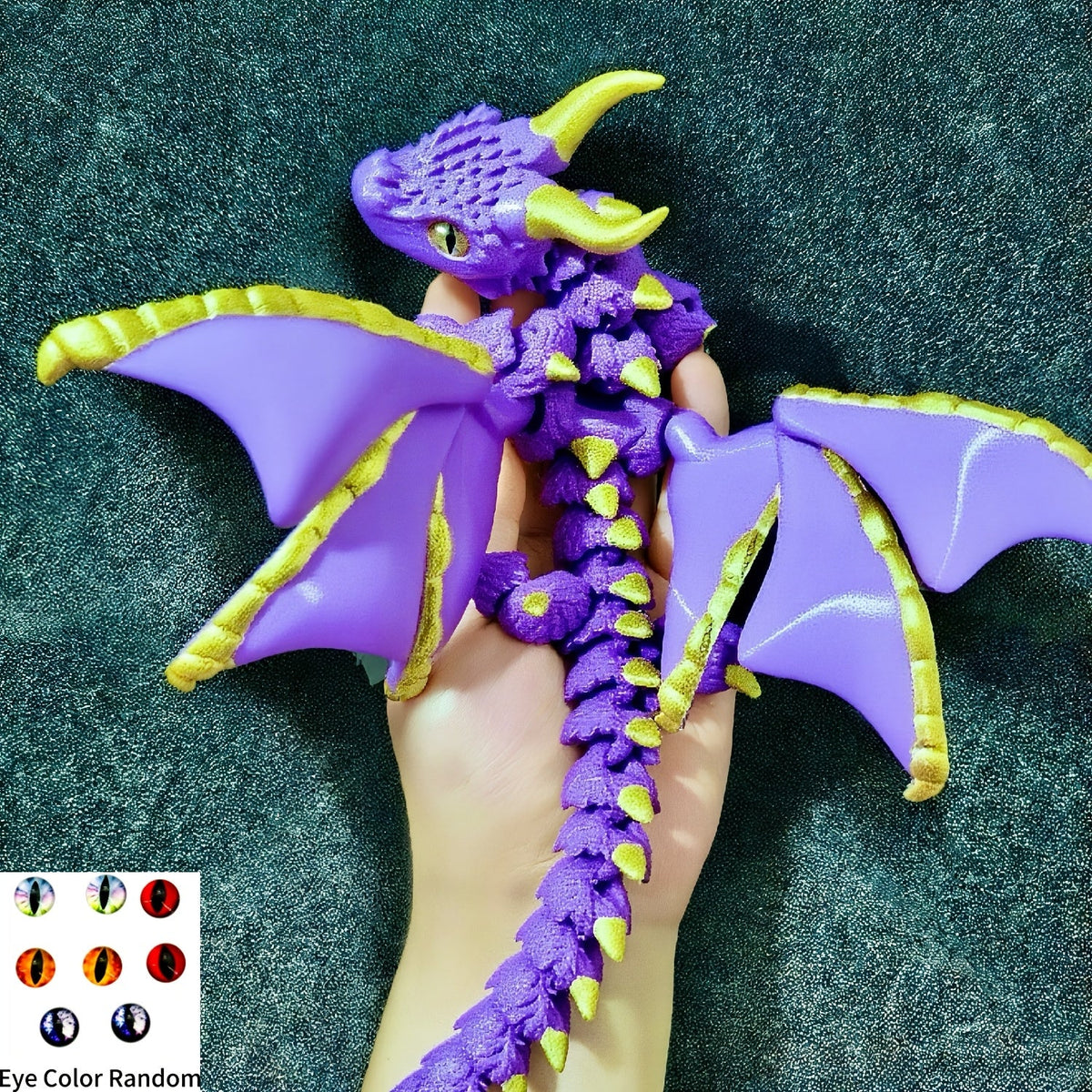 3D Printed Articulated Dragon Statue Dual-Horned Flexi-Wings Hybrid-Color Scales Collector's Desk Decor Model Figurine Fantasy Gift for Adults & Dragon Lovers