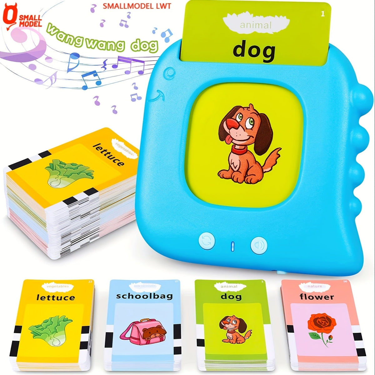 Talking Flash Cards for Toddlers Kids 224 254 510 Words Electronic Language Learning Speech Therapy Sensory Educational Toy for Preschool Boys Girls Ages 3 4 5 6 Autism Learning Gift Blue Green Pink