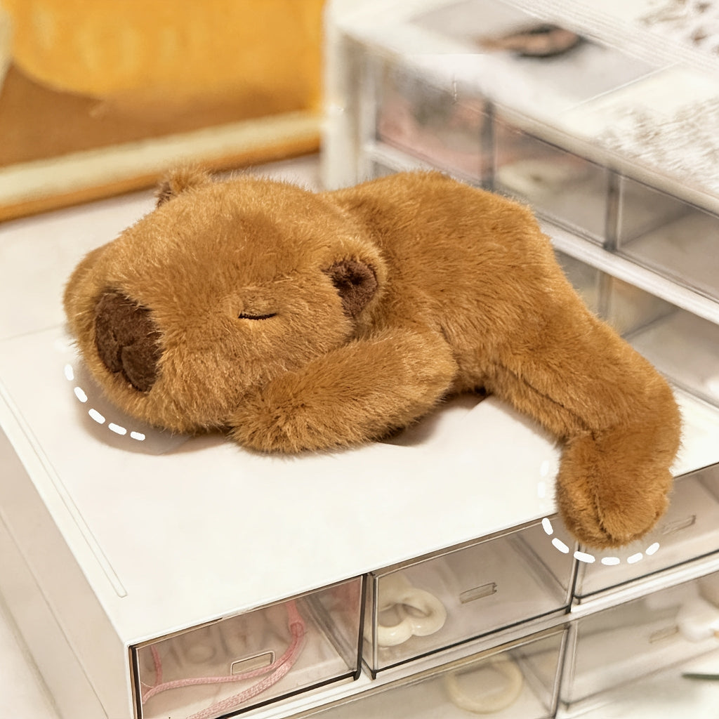 Capybara Plush Toy Stuffed Animal - Cute Soft Brown Capybara Plushie Doll for Kids Boys and Girls, Cuddly Animal Plush Figure, Birthday Christmas Holiday Gift for Capybara Lovers and Toddlers